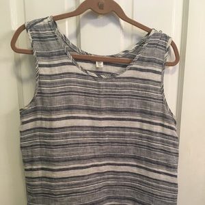 Beachy striped linen tank